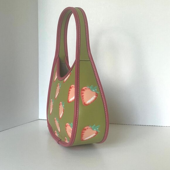 Coach Ergo Bag Coachtopia Leather Strawberry CL757 Sabrina Lau NYC Lime Pink - Picture 5 of 12